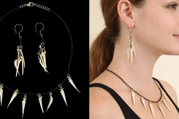 Talapia necklass and earrings