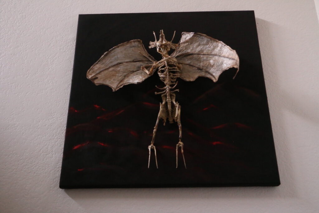 Anatomically precise skull and torso of the Bánánach skeletal spectre, 100% real bone, no resins.